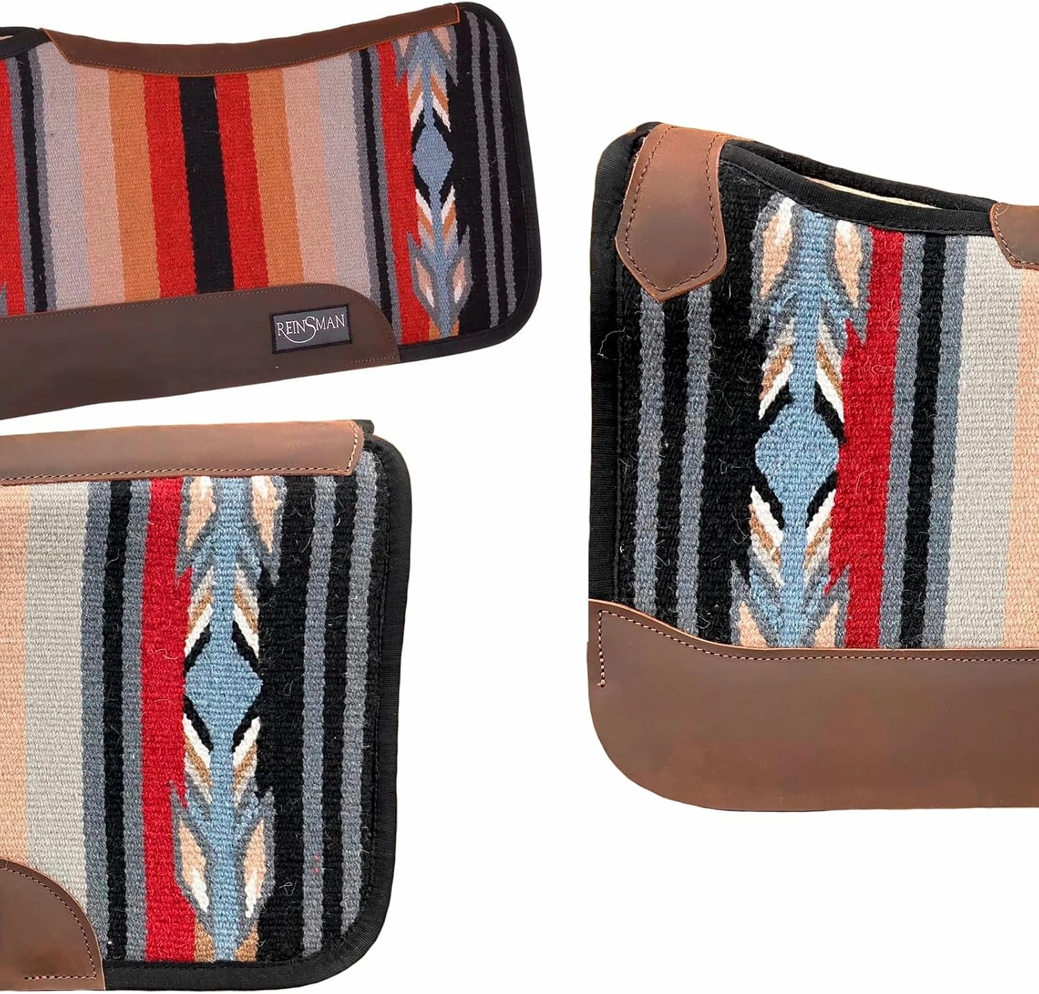 Reinsman APEX Ranahan Tacky Too Soft Breathable Non-Slip Shock-Absorbing Fleece-Lined Moisture-Wicking Contoured Back Protection Horse Riding Saddle Pad