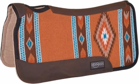 Reinsman APEX Ranahan Wool Soft Breathable Shock-Absorbing Fleece-Lined Moisture-Wicking Contoured Back Protection Wither Relief Horse Riding Saddle Pad