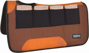 Reinsman Multi-Fit 4 Ranch Pro Square Contour Wool Pad Soft Breathable Shock-Absorbing Felt-Lined Moisture-Wicking Wither Relief Horse Riding Saddle Pad