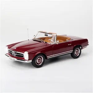 Resin Car Vehicle Model Fit for Benz 230SL 1963 1 18 Vintage Red Convertible Coupe Classic Alloy Car Model Adult Collectibles Display Festive Deluxe Gift