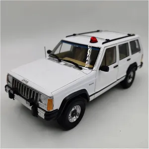 Resin Car Vehicle Model Fit for Jeep Cherokee 1 18 White Offroad Police Alloy Car Model Adult Collection Toy Ornaments Display Festive Deluxe Gift