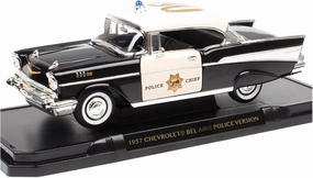 Resin Car Vehicle Model Fit for Chevrolet Police 1957 1 18 Retro Alloy Vintage Car Model Boutique Ornaments Display Festive Deluxe Gift