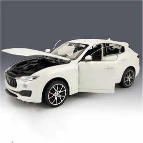Resin Car Vehicle Model Fit for Maserati Levante 1 24 Alloy Die-cast Car Model Decoration Display Boys Toy Gift Collection Festive Deluxe Gift(White)