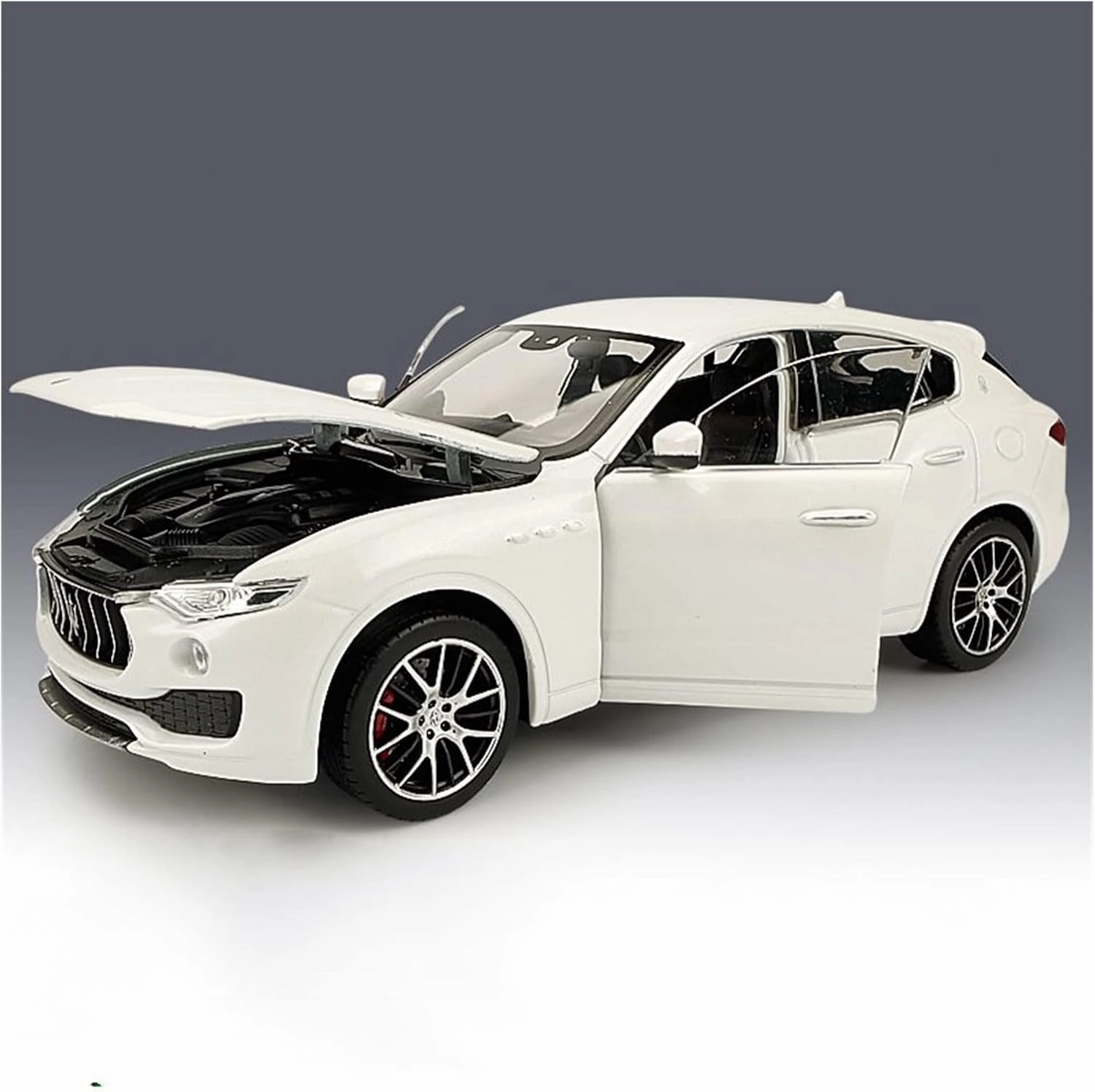 Resin Car Vehicle Model Fit for Maserati Levante 1 24 Alloy Die-cast Car Model Decoration Display Boys Toy Gift Collection Festive Deluxe Gift(White)