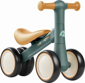 Retrospec Cricket 2 Baby Walker Balance Bike with 4 Wheels for Ages 12-24 Months - First Birthday Gift Toddler Bicycle Toy for 1 Year Old’s - Ride On Toys for Boys & Girls