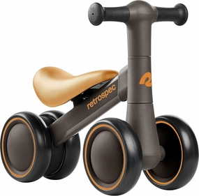 Retrospec Cricket 2 Baby Walker Balance Bike with 4 Wheels for Ages 12-24 Months - First Birthday Gift Toddler Bicycle Toy for 1 Year Old’s - Ride On Toys for Boys & Girls