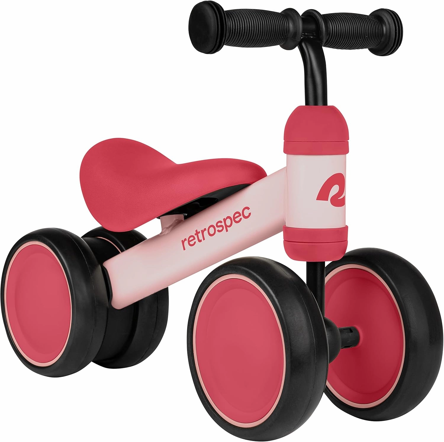 Retrospec Cricket Baby Walker Balance Bike with 4 Wheels for Ages 12-24 Months - Toddler Bicycle Toy for 1 Year Old’s - Ride On Toys for Boys & Girls