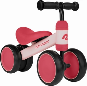 Retrospec Cricket Baby Walker Balance Bike with 4 Wheels for Ages 12-24 Months - Toddler Bicycle Toy for 1 Year Old’s - Ride On Toys for Boys & Girls