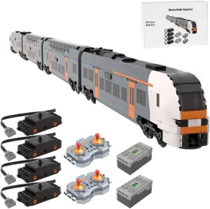 RIDID Steam Train Building Kit, 6wide Rhein-Ruhr-Express Train Bricks Model, Creative MOC Building Blocks for Teens Adults (2917PCS/Dynamic Version)