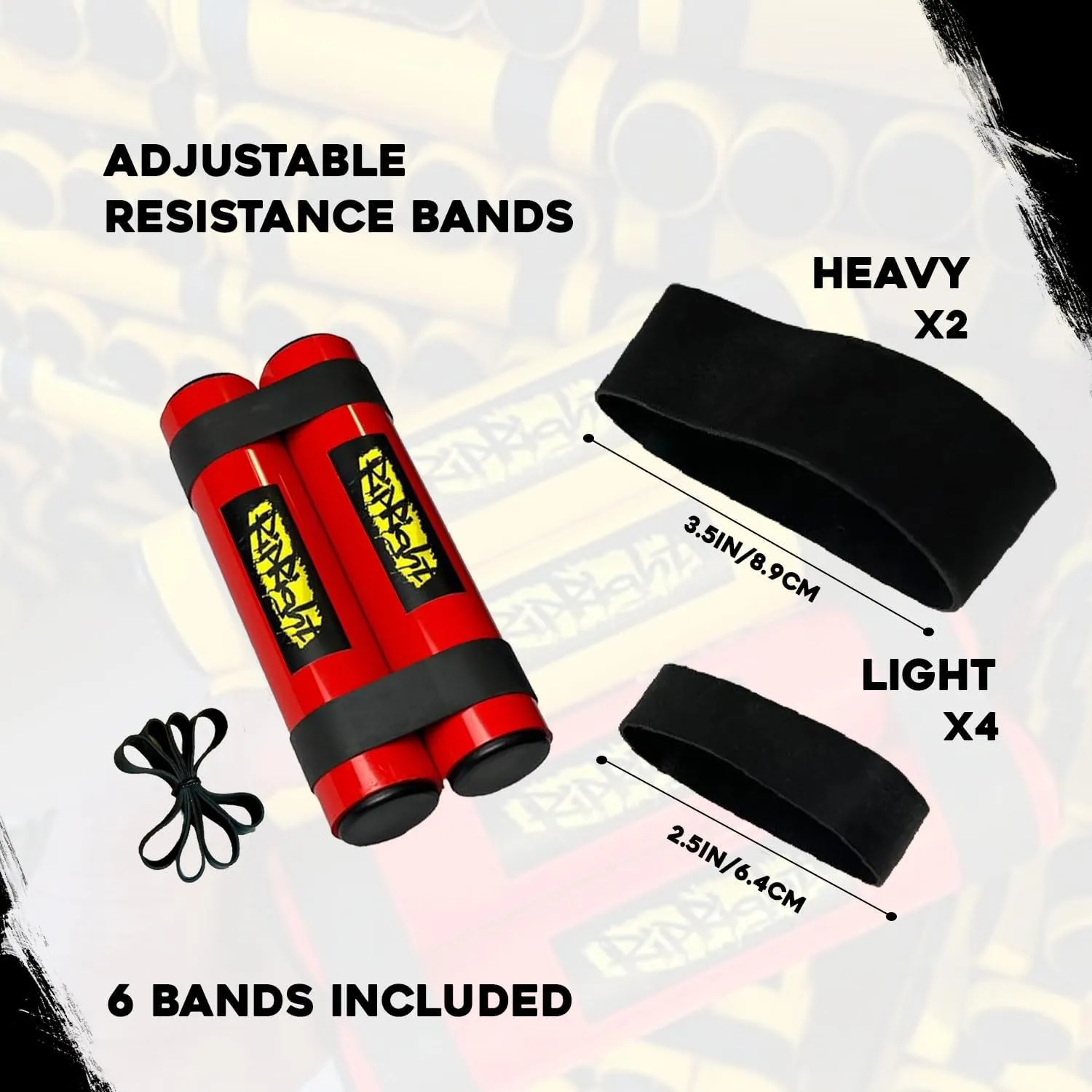 RipStick, Workout Equipment for Joint Rehab, Shoulder and Resistance Training, Muscle Building and Core Workout Equipment with 6 Adjustable Resistance Bands