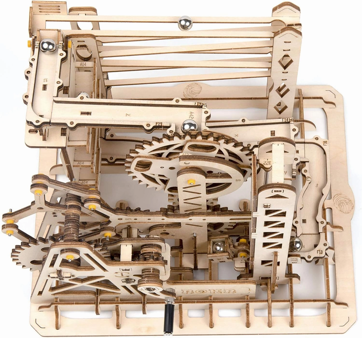 ROKR Marble Run 3D Wooden Puzzles Model Building Kits for Adults - Educational Project Brain Teaser, DIY Crafts for Adults & Kids (Ladder)
