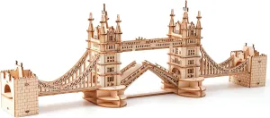 Rolife 3D Wooden Puzzles for Adults London Tower Bridge -113P Pieces Wood 3D Puzzle Architecture Model Craft Kits Birthday Gift for Teens/Adults Desk Decor