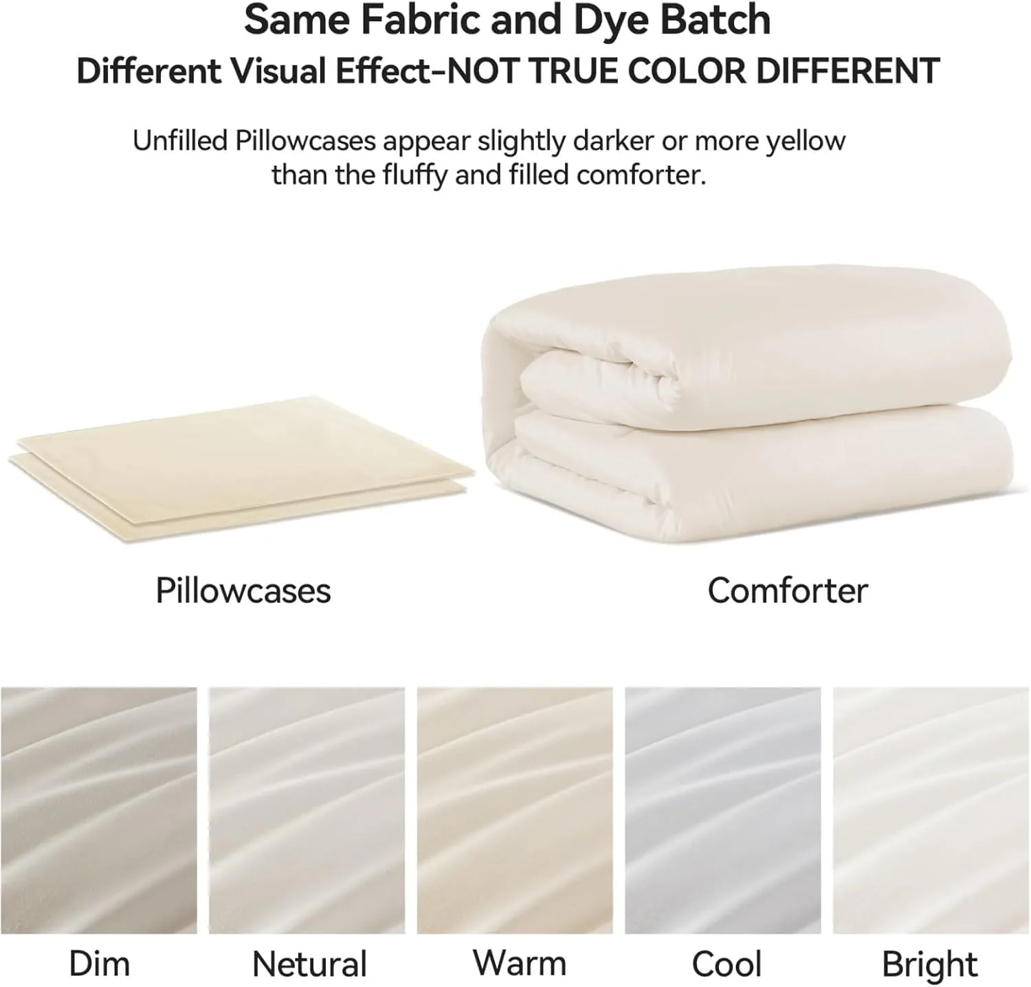 ROSGONIA Queen Comforter Set Ivory, 3pcs(1 Boho Ivory Comforter & 2 Pillowcases) All Season Soft Bedding Lightweight Bedspread Blanket Quilt Bed