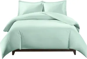 Royal Tradition Viscose from Bamboo Duvet Bedding Set-Medium Weight Down Alternative Comforter (Duvet Insert with Duvet Cover and 2-Shams) Full/Queen, Solid Sea