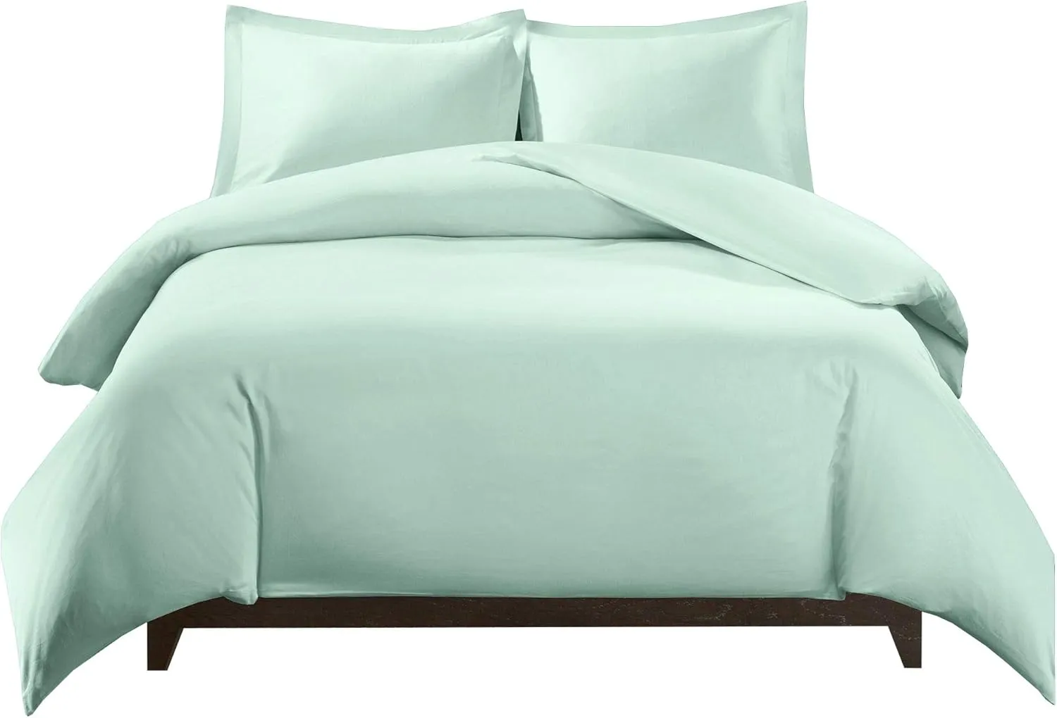 Royal Tradition Viscose from Bamboo Duvet Bedding Set-Medium Weight Down Alternative Comforter (Duvet Insert with Duvet Cover and 2-Shams) Full/Queen, Solid Sea