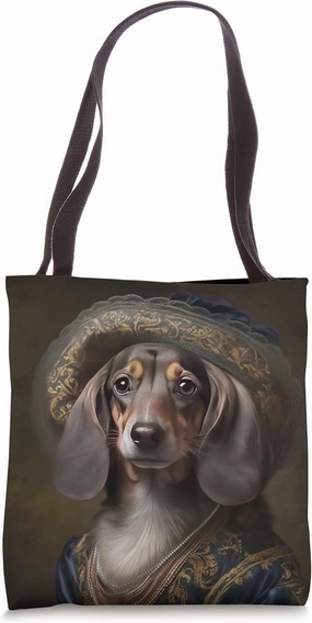 Royal Dachshund: Aristocratic Pup with Regal Sophistication Tote Bag