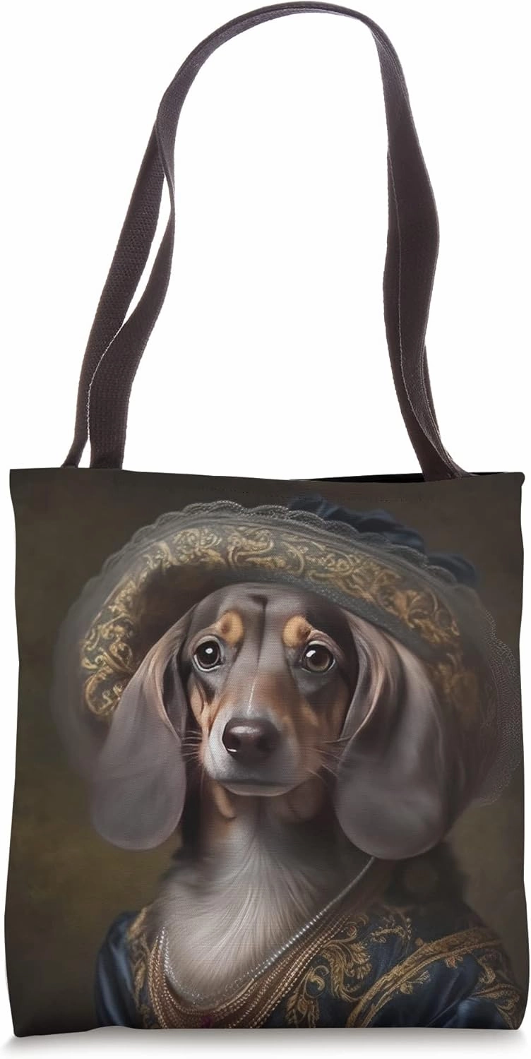 Royal Dachshund: Aristocratic Pup with Regal Sophistication Tote Bag