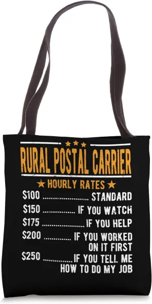 Rural Postal Carrier Hourly Rates Tote Bag