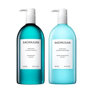 SACHAJUAN Ocean Mist Shampoo and Conditioner Set - Ocean Silk Technology Gives Hair Volume, Structure, and Strength - Set of 2 (33.5 oz)