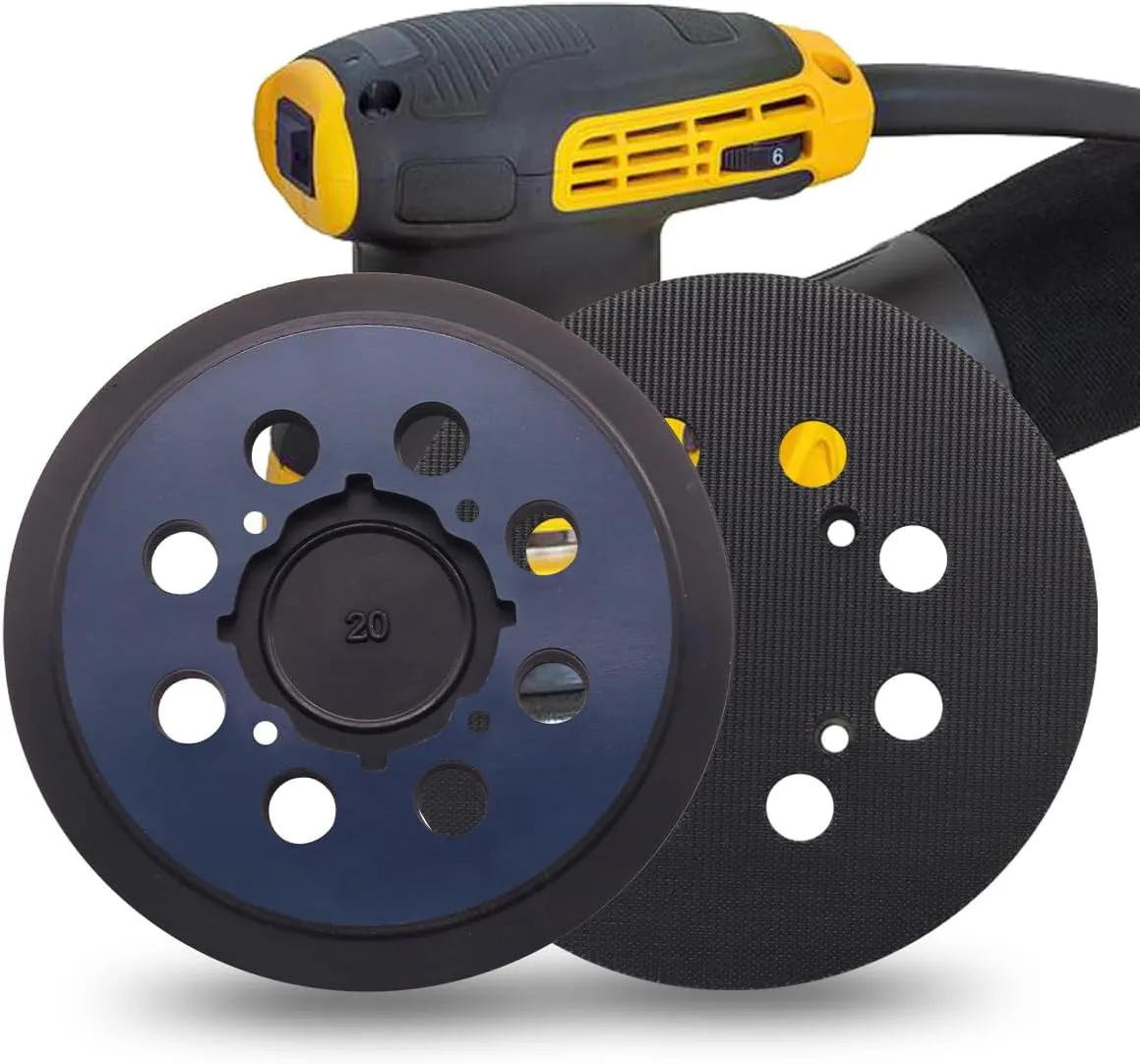 Sander Replacement Pad for DWE6421 DWE6423 DCW210B, 5 inch 8 Hole Hook and Loop Orbital Sander Pads, Compatible with DeWalt DWE64233 N329079 Random Orbit Sander