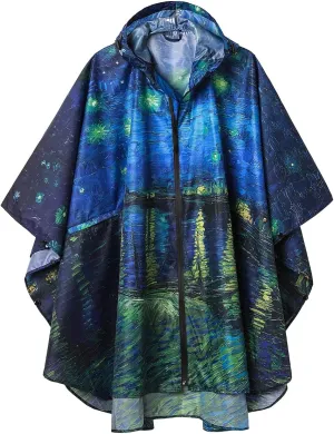 SaphiRose Unisex Rain Poncho Raincoat Hooded for Adults Women with Pockets