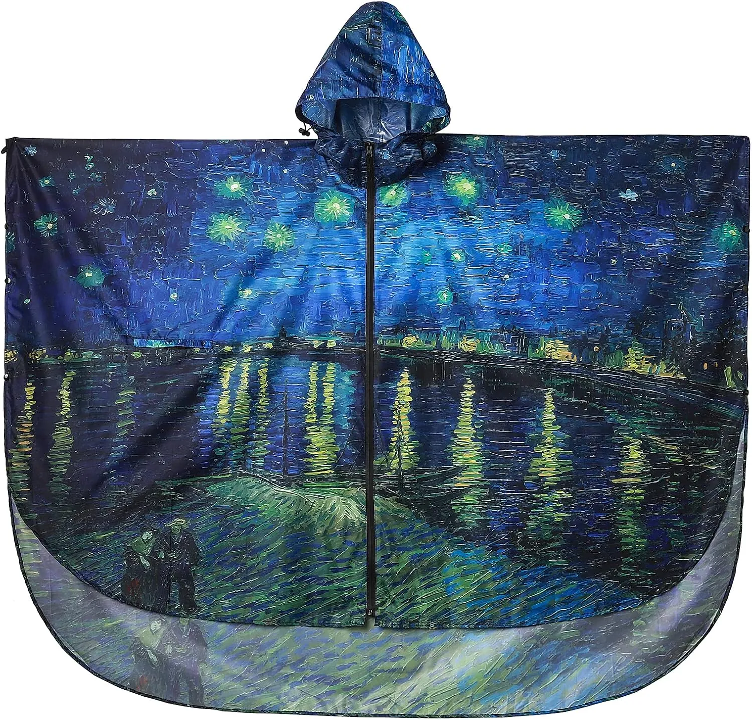 SaphiRose Unisex Rain Poncho Raincoat Hooded for Adults Women with Pockets