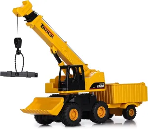 SASBSC Crane Toy Trucks for 3  Year Old Boys 3 in 1 Crane Truck Toys for 3 4 5 6 7 Year Old Boy Friction Power Transport Dump Trucks for Kids Ages 3-7 Birthday Gifts for Toddlers