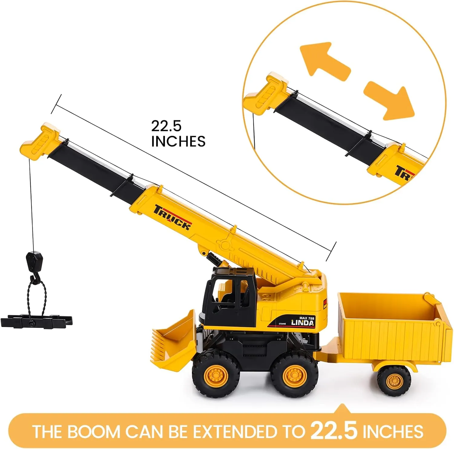 SASBSC Crane Toy Trucks for 3  Year Old Boys 3 in 1 Crane Truck Toys for 3 4 5 6 7 Year Old Boy Friction Power Transport Dump Trucks for Kids Ages 3-7 Birthday Gifts for Toddlers