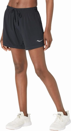 Saucony Outpace 5" Shorts for Women - Elasticized Waistband, Exterior Drawcord, and Pull-On Style