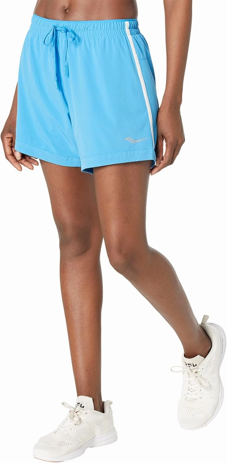 Saucony Outpace 5" Shorts for Women - Elasticized Waistband, Exterior Drawcord, and Pull-On Style