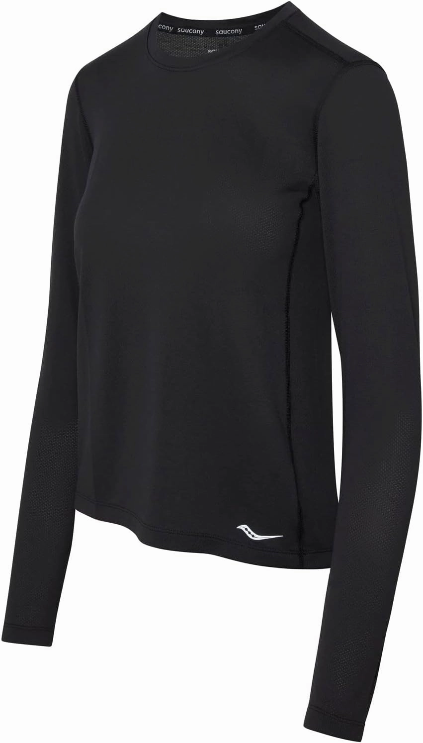 Saucony Stopwatch Long Sleeve T-Shirt for Women - Crew Neckline, Straight Hemline, Pull-On Style