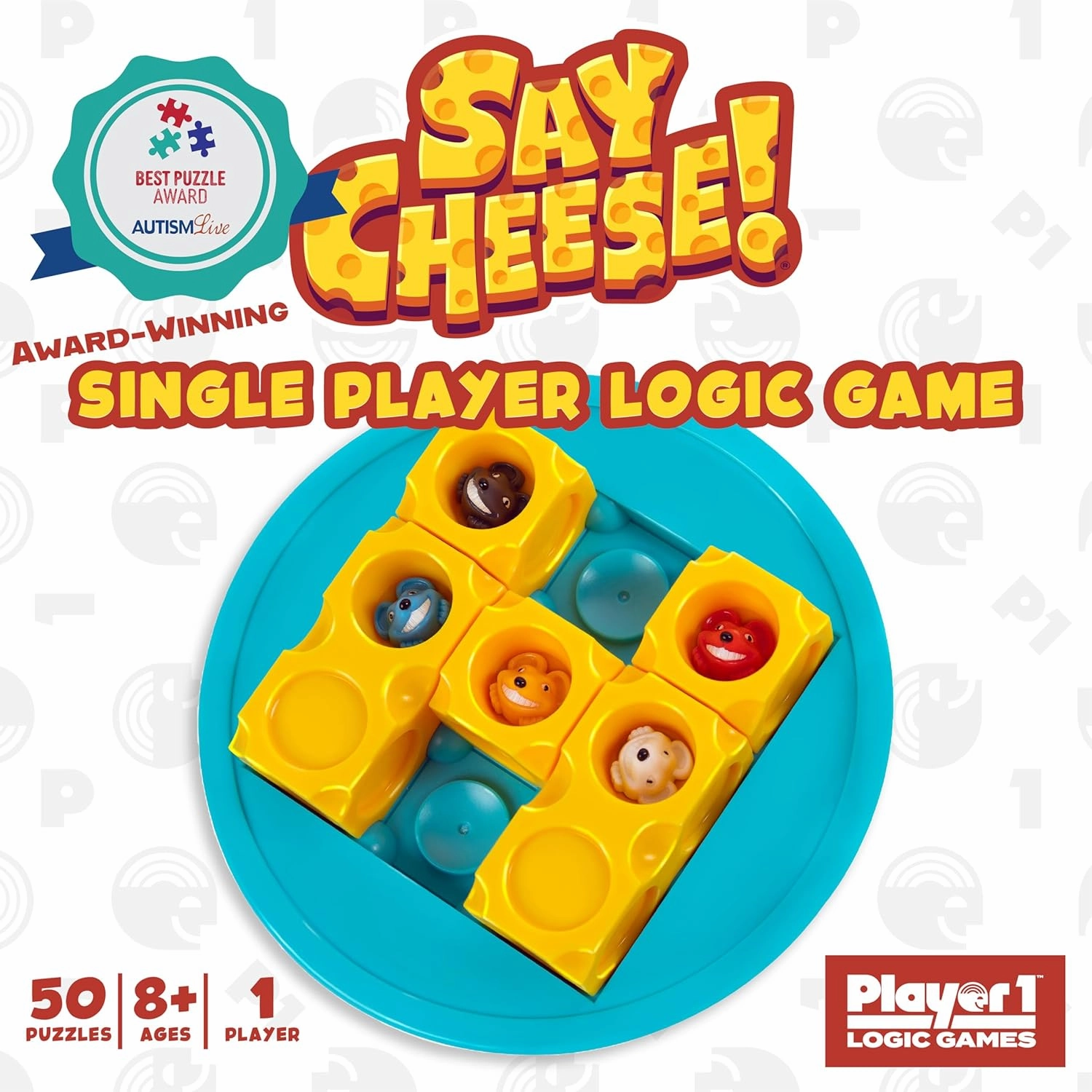 SAY Cheese! Logic Puzzle Game – 50 Single-Player Challenges for Kids & Adults, Difficulty Easy to Expert, Travel-Friendly, Brain-Building Fun Ages 8 