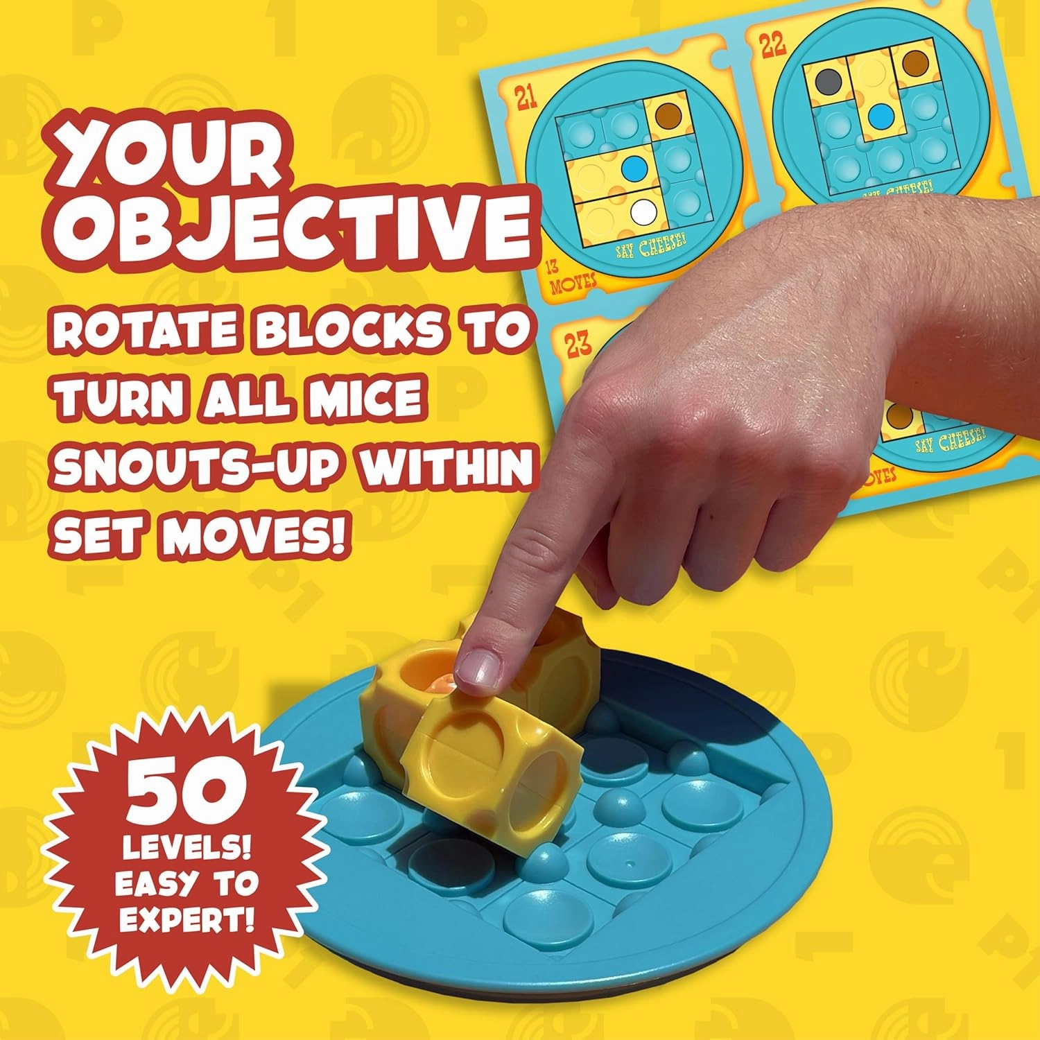 SAY Cheese! Logic Puzzle Game – 50 Single-Player Challenges for Kids & Adults, Difficulty Easy to Expert, Travel-Friendly, Brain-Building Fun Ages 8 