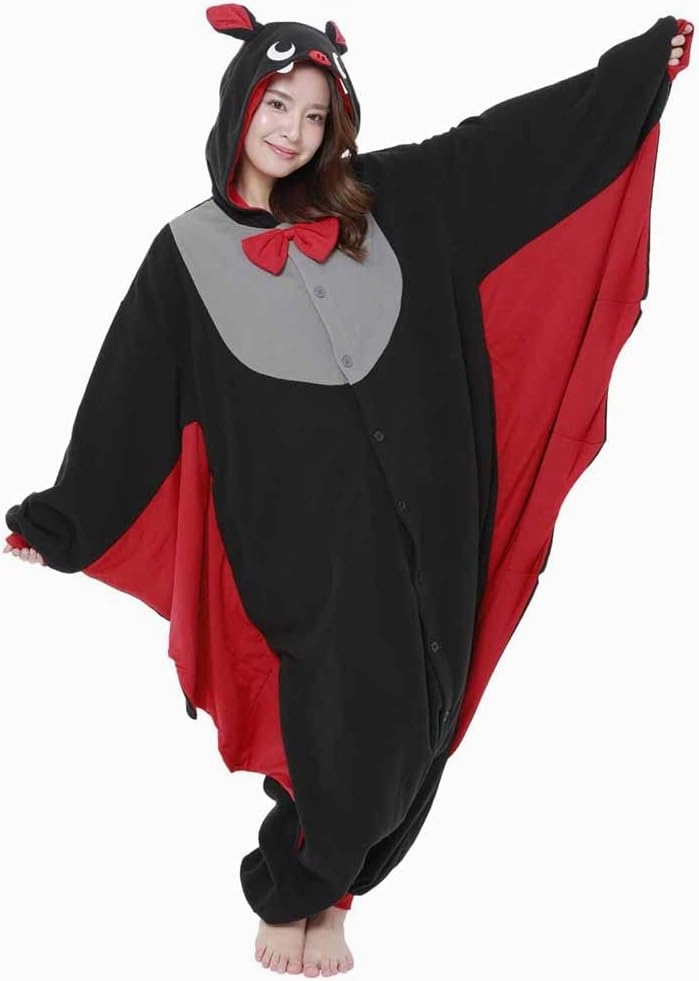 SAZAC Bat Kigurumi - Onesie Jumpsuit Halloween Costume