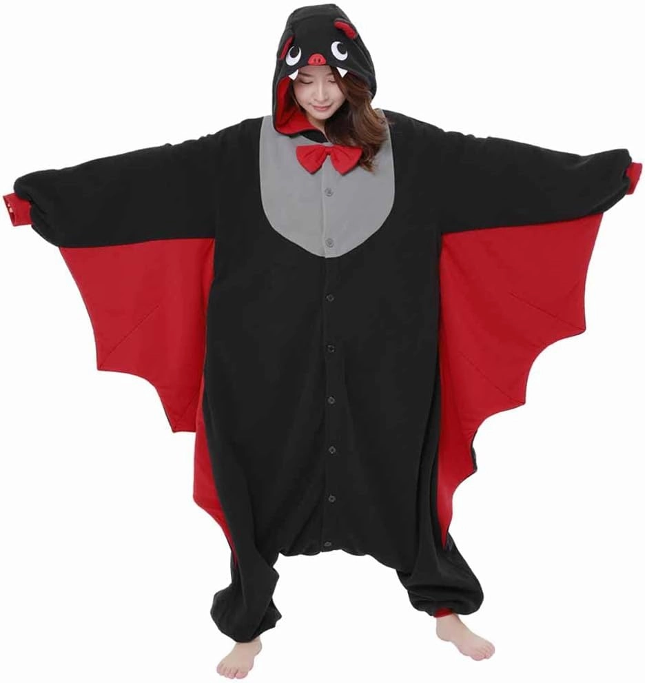 SAZAC Bat Kigurumi - Onesie Jumpsuit Halloween Costume