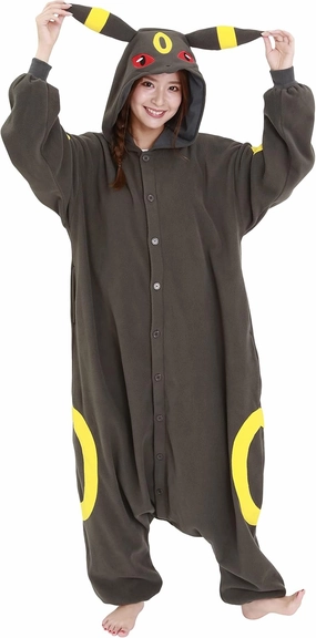 SAZAC Pokemon Umbreon Kigurumi - Adult Onesie Halloween Costume - Cosplay Jumpsuit Pajamas