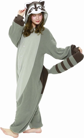 SAZAC Raccoon Kigurumi Halloween Costume Onesie