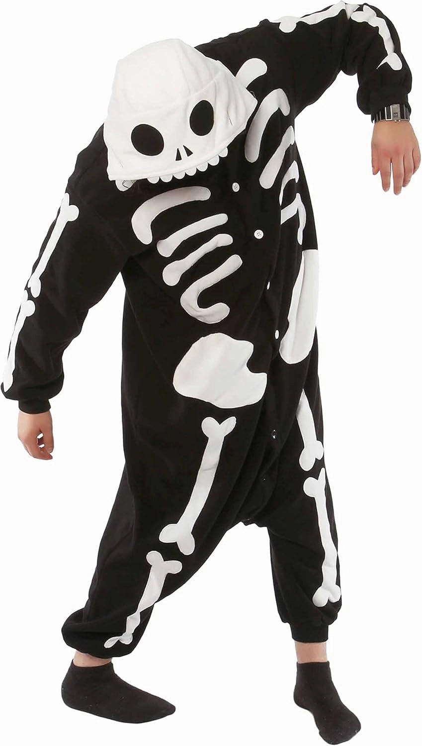 SAZAC Skeleton Kigurumi - Onesie Jumpsuit Halloween Costume