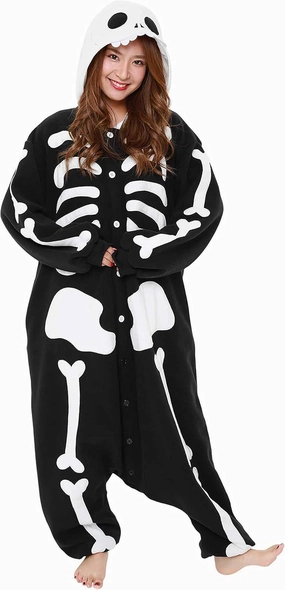 SAZAC Skeleton Kigurumi - Onesie Jumpsuit Halloween Costume