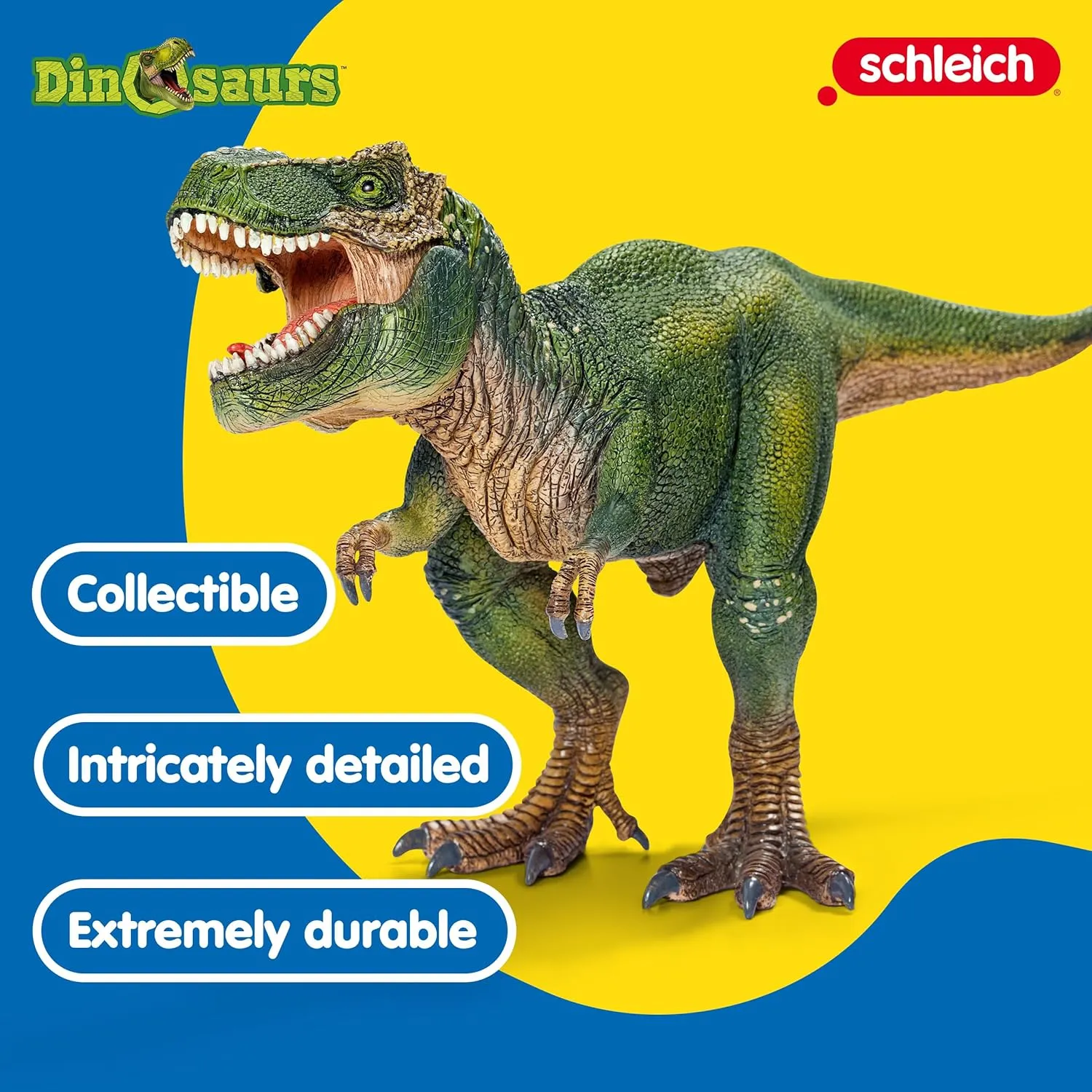 Schleich Dinosaurs - 11", T Rex Dinosaur Toy - Tyrannosaurus Rex Action Figure with Movable Jaw - Realistic Dino Figurine - Trex Figure for Boys and Girls - Big Dinosaur Toys for Kids Ages 5  14525
