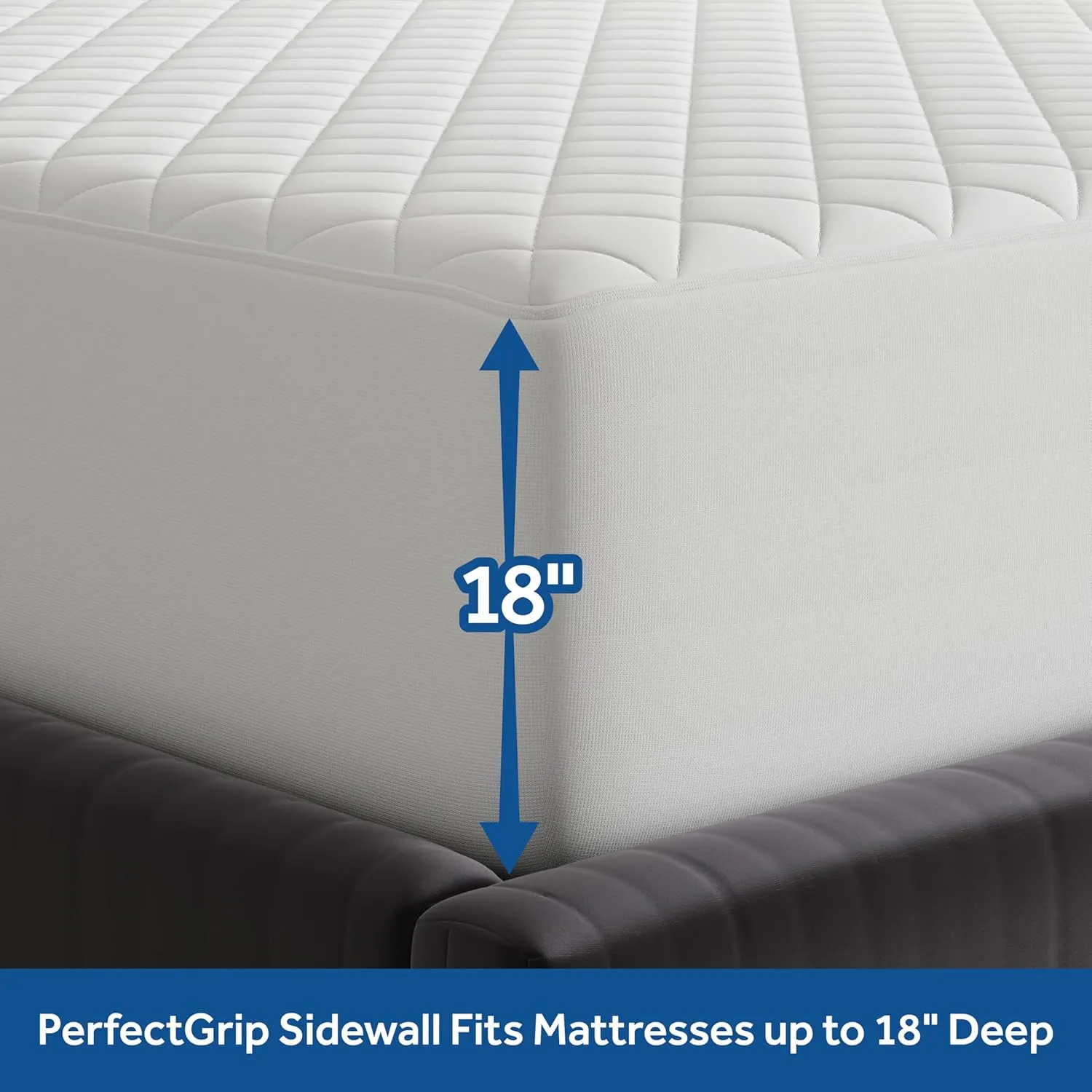 Sealy Luxury Cotton Top Fitted Mattress Pad, Full, White