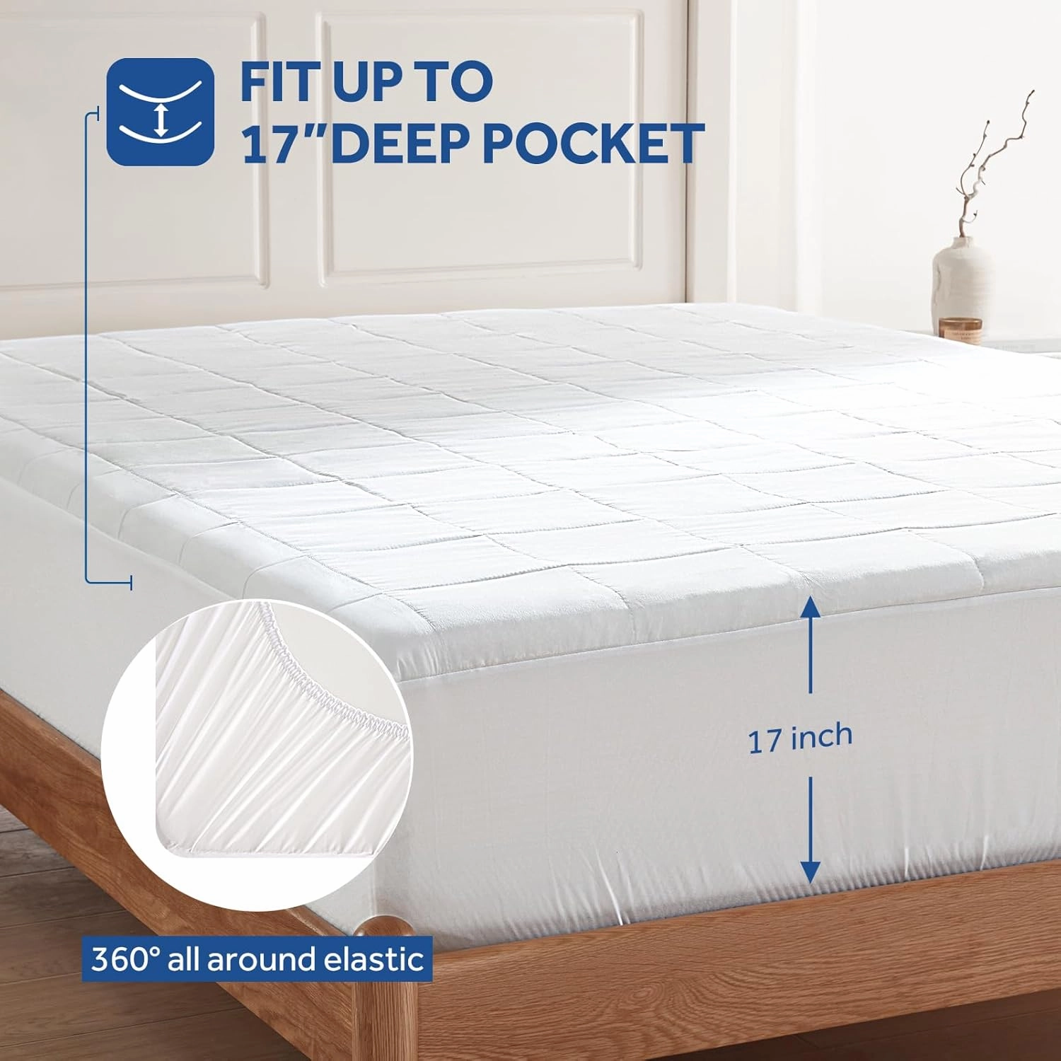 Sealy Electric Mattress Pad King Size, 10 Heating Settings Heated Mattress Pad, Bed Warmer with Dual Controller & Auto Off 1-12 Hours, Fit Up to 17 Inch, Machine Washable, 78"x80"