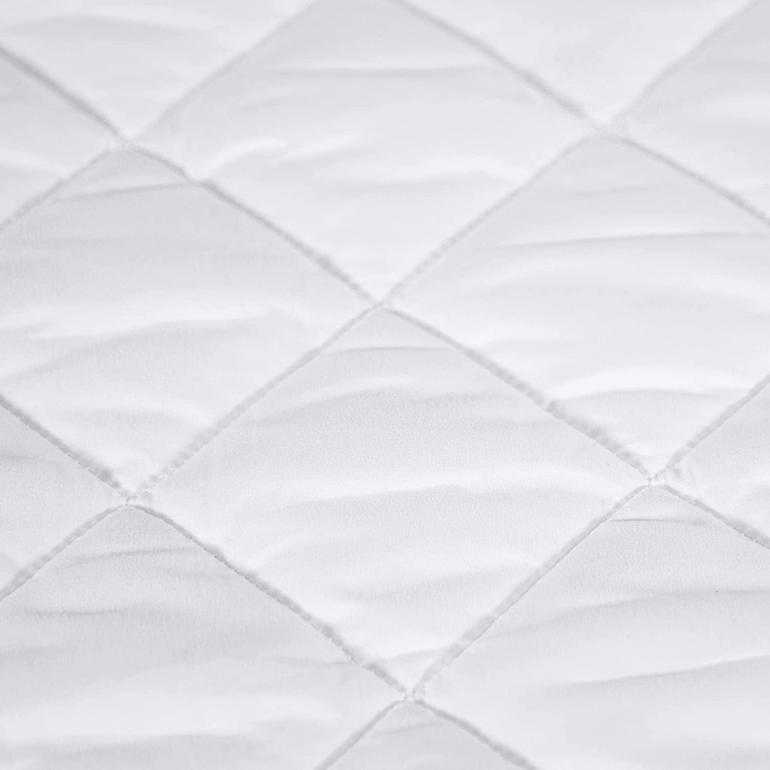 SERTA Power Clean Triple Action Quilted Soft Waterproof Mattress Pad Protector, Moisture Wicking Protection with 15" Deep Pocket, Twin, White