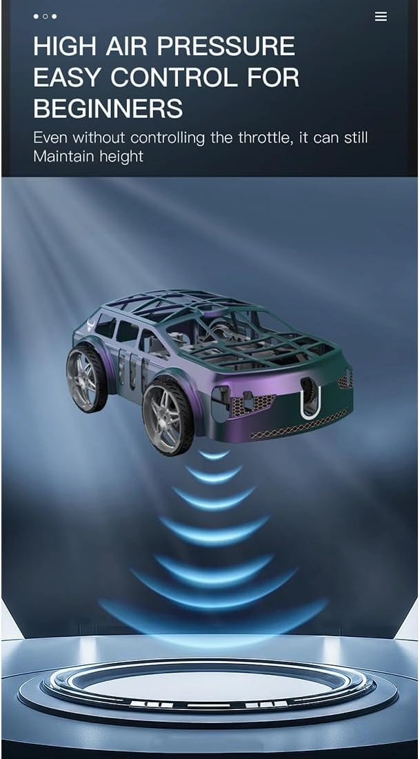 SG900PRO Remote Control Drone Car Mini, 2-in-1 Air-Ground Dual-Mode RC Flying Car with Intelligent Colorful LED Lights, 2.4G 2 Batteries Vehicle Toy Gift for Adults -RTR