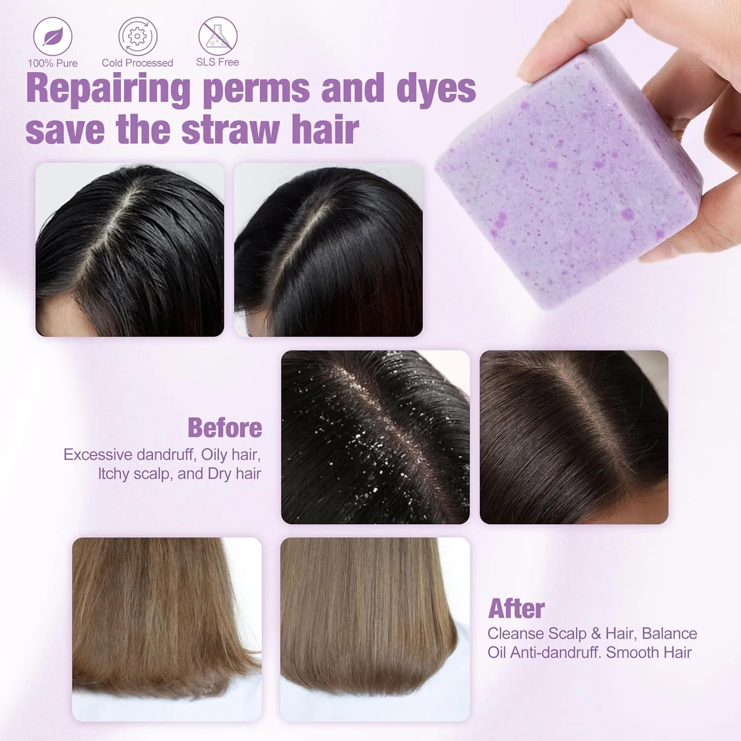Shampoo and Conditioner Set | Bar Shampoo and Conditioner for Blonde Brown and Gray Hair| Vegan & Natural | Shampoo Bar | Shampoo and Conditioner 6.7oz (Sundazed Scent)