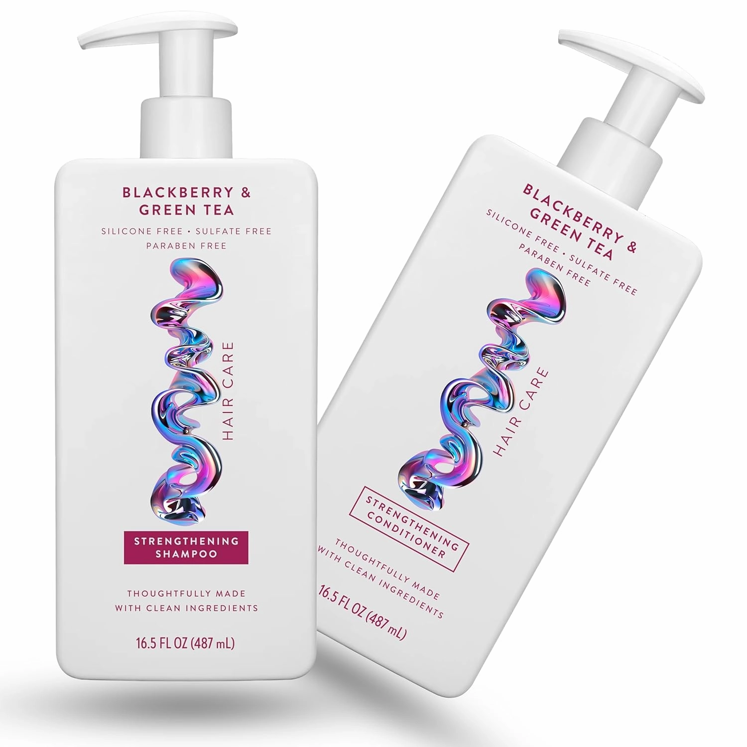 Shampoo & Conditioner Set – Blackberry & Green Tea – Sulfate-Free – 2 x 16.5 fl oz – For All Hair Types