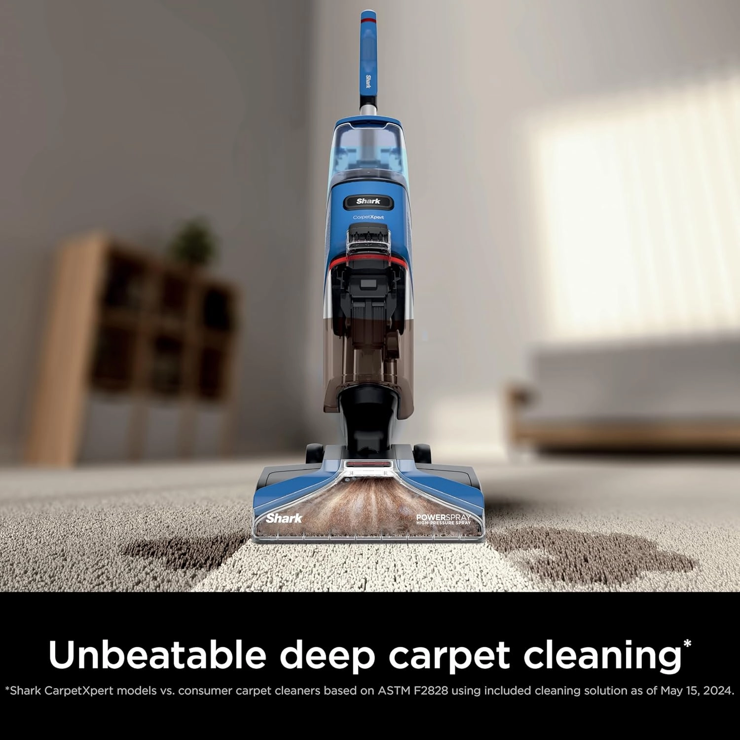 Shark CarpetXpert, Upright Carpet & Area Rug Cleaner for Pets, Deep Carpet Cleaning & Dirt & Grime Removal, Carpet Shampooer, Blue, EX121BRN