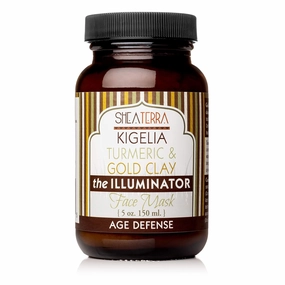 Shea Terra Kigelia Age Defense Collection – Illuminating Face Mask | Natural, Anti-Aging, Detoxifying Face Mask w/Turmeric, Lemon & Saharan Gold Clay for Glowing Skin – 5oz
