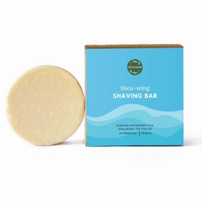 Shea-Wing Shaving Bar for Men | Soap-Free, Moisturizing & Gentle Shave | Smooth & Comfortable Shaving | With Travel Box