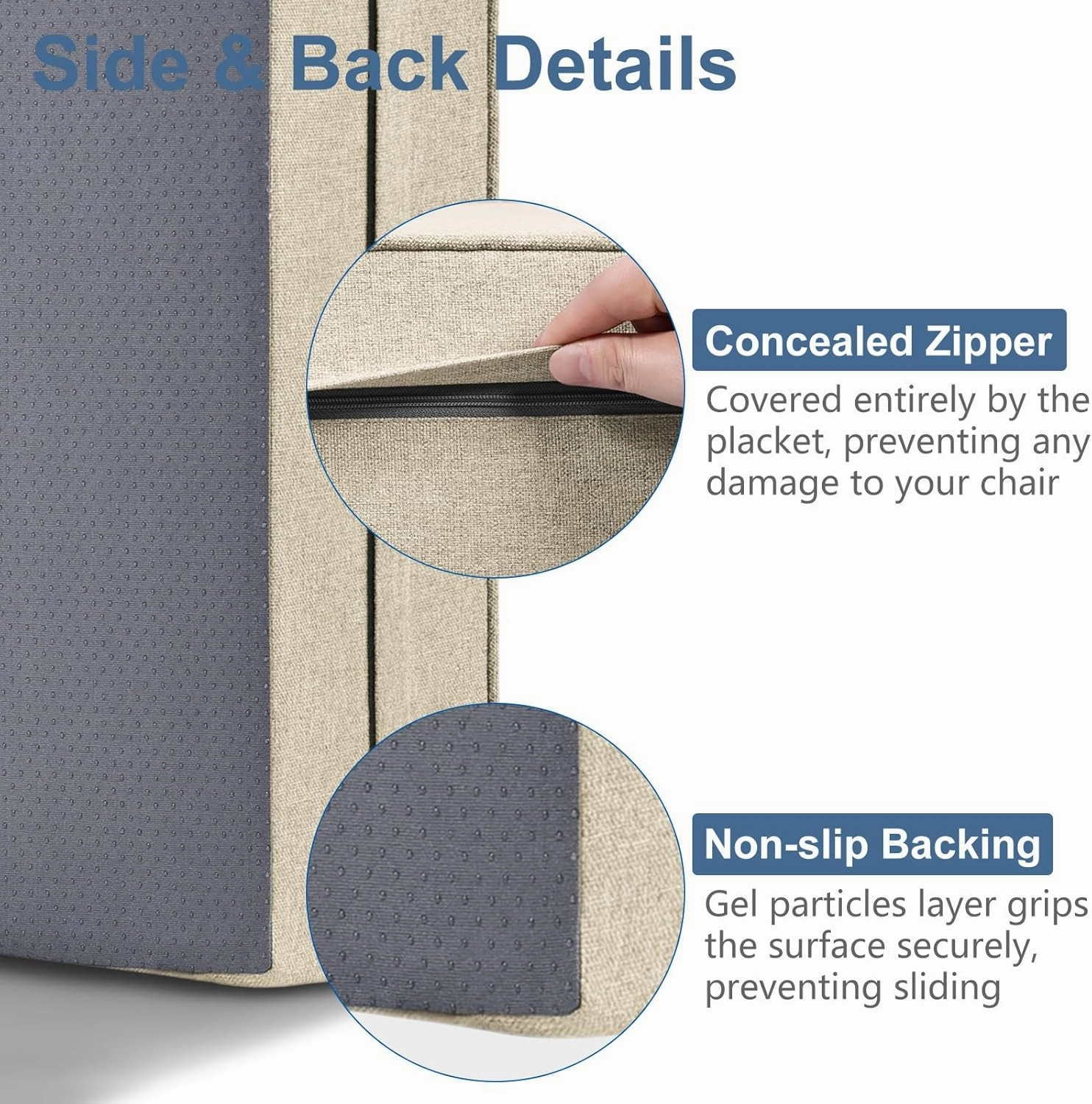 Shinnwa Gel Memory Foam Recliner Cushion for Elderly, Dual-Layer Foam Chair Pad, Extra Large Seat Cushion for Couch, Armchair, Wicker Chairs, Floor, 20 × 20 × 5in, Beige